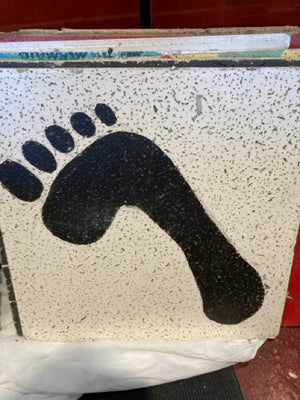 Blue Danube Abstract Black/White Tile Footprint Art
