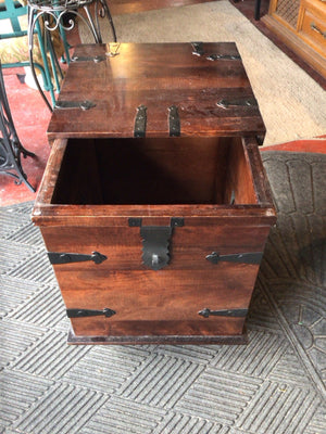 Rustic Wood Storage Brown Table