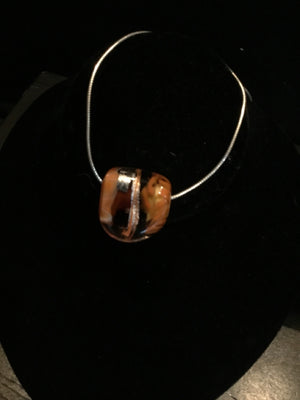 Maya Offer Glass Orange Pendant Necklace