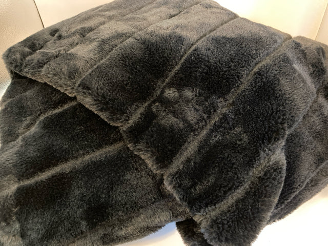 Black Faux Fur Polyester Blanket