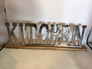 Silver Wood/Metal Kitchen Sign Misc