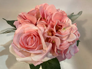 Pink Vase Faux Flowers