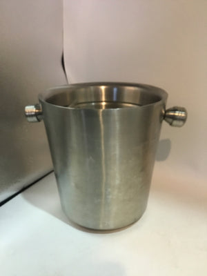 Brushed Aluminum Metal Ice Bucket