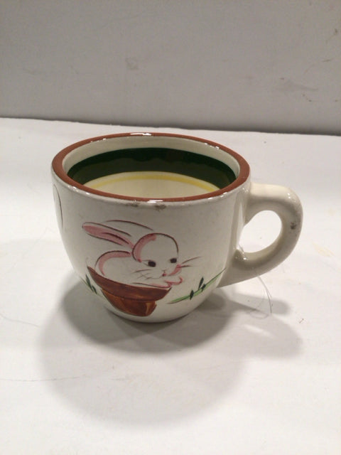 Strangl White/Pink Pottery Bunnies Cup