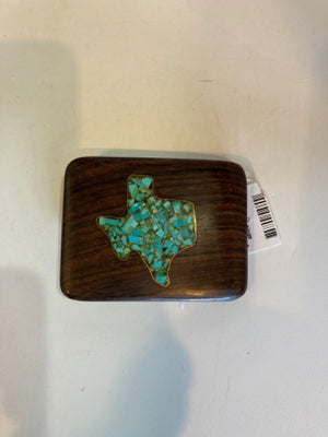 Brown Turquoise Belt Buckle