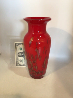 Modern Red Glass Vase