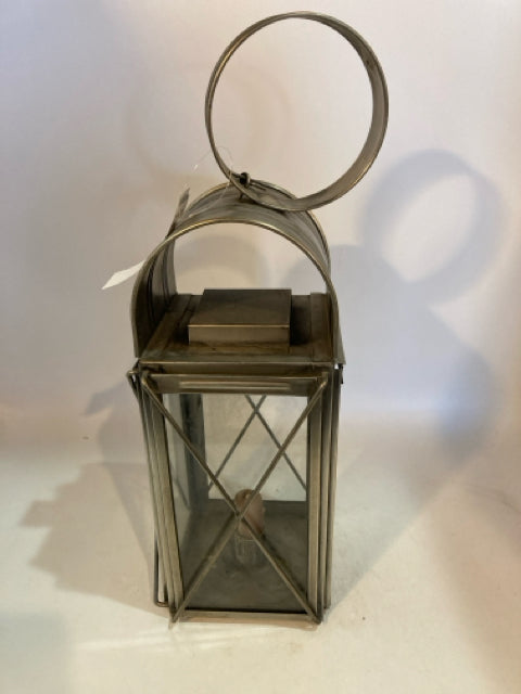 Vintage Candle Galvanized Steel Lantern