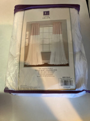 Lush Decor NEW White Toile Pair Draperies/Curtains