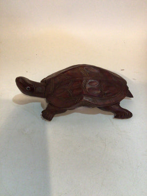 Brown Resin Turtle Figurine