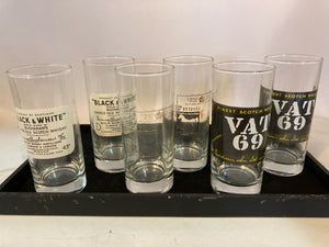 Set of 6 Clear Glass Glasses