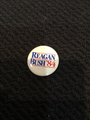 Vintage White Button Political