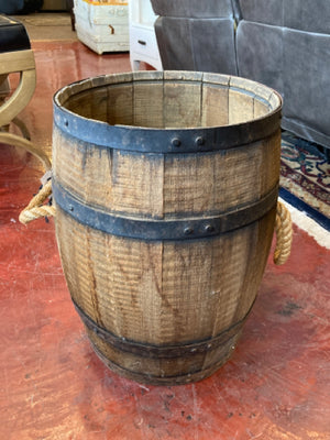 Vintage Brown Wood Whiskey Barrel