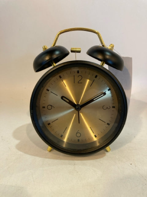 Gold/Black Metal Alarm Clock