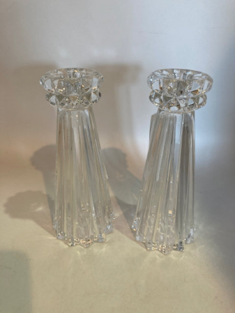 Rosenthal Vintage Crystal Pair Candle Sticks