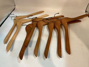 Wood Brown Set of 8 Hangers
