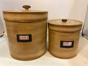 Round Nesting Set of 2 Tan Box