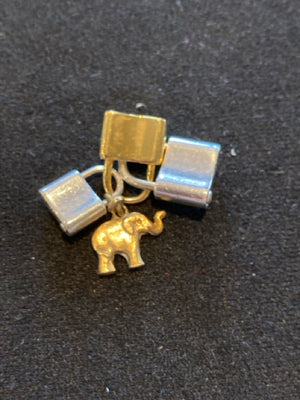 Mixed Metal Gold/Silver Elephant Charms