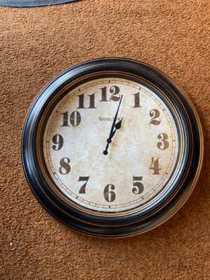 Westclox Traditional Bronze Plastic Clock