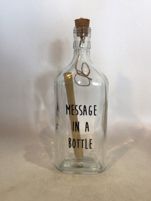Whimsical Clear Glass Bottle