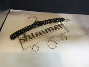 Black/Gold Metal Shimmer Jewelry Holder