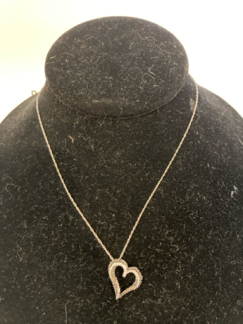 Gray Heart Necklace