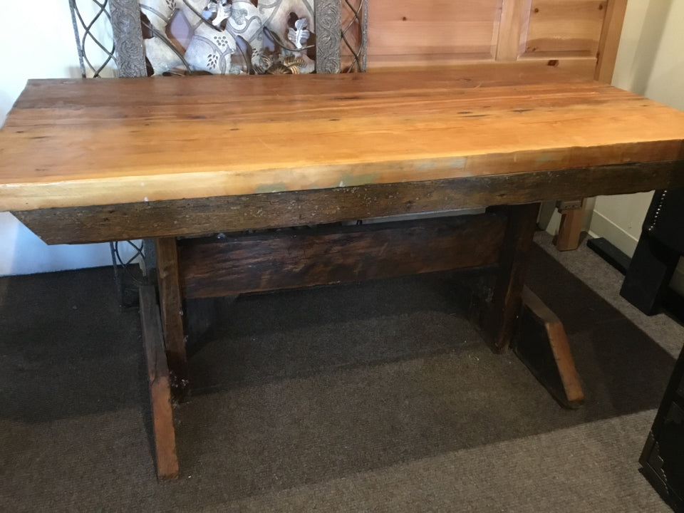 Tressel Wood Planks Rustic Table